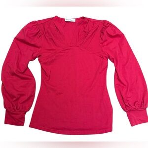 Grace Karin Vibrant Red Long Sleeve Blouse
